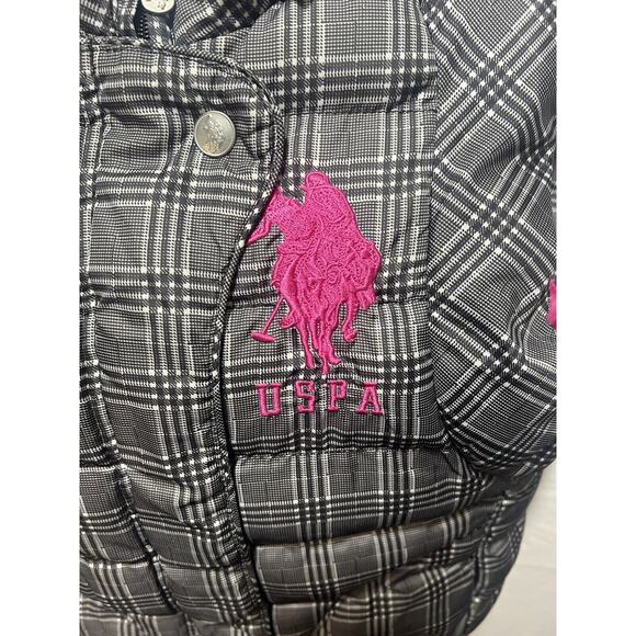 US Polo Assn Black & Gray Quilted Insulated Womens‎ Full Zip Puffer Vest Size Sm - Picture 1 of 8